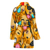 Pit Bull Dog Smileys Print Women's Bath Robe