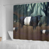 Belted Galloway Cattle (Cow) Print Shower Curtain