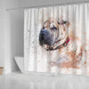 Shar Pei Dog Art Print Shower Curtains