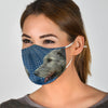 Cute Irish Wolfhound Print Face Mask