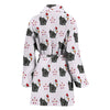 Cute Birds With Paws Print Women's Bath Robe