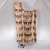 Cute Yorkie Pattern Print Hooded Blanket