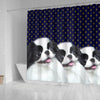 Cute Japanese Chin Dog Print Shower Curtains