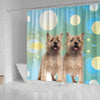 Cute Cairn terrier Dog Print Shower Curtain