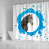 Friesian horse Print Shower Curtain