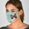 Snowshoe Cat Print Face Mask