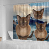 Burmese Cat Print Shower Curtains