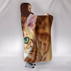 Lovely Bengal Cat Print Hooded Blanket