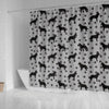 Malinois Dog Paws Pattern Print Shower Curtains