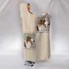 Borzoi Dog Print Hooded Blanket