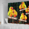 Sun Conure Parrot Art Print Shower Curtains