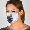 Lovely Devon Rex Cat Paws Print Face Mask