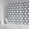 Samoyed Dog Pattern Print Shower Curtains