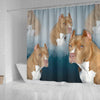 Pit Bull Print Shower Curtains