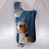 English Foxhound Print Hooded Blanket