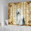 Cute Old English Sheepdog Print Shower Curtains