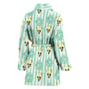 PomChi Dog Print Womens Bath Robe