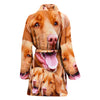 Nova Scotia Duck Tolling Retriever Dog In Lots Print Women's Bath Rob