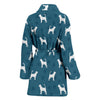 Bloodhound Dog Pattern Print Women's Bath Robe