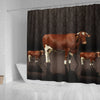 Amazing Maine Anjou Cattle (Cow) Print Shower Curtain