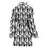 Boston Terrier Dog Pattern Print Women's Bath Robe