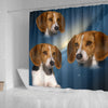 American Foxhound Print Shower Curtains