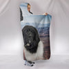 Cute Newfoundland Dog Print Hooded Blanket