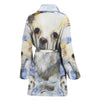 Cute Chihuahua Dog Color Art Print Women's Bath Robe