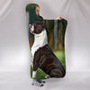 Boston Terrier Dog Art Print Hooded Blanket