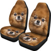 Pomeranian Dog Print Car Seat Covers