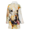 Labrador Dog Art Print Women's Bath Robe