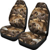 Greyhound Dog In Lots Print Car Seat Covers