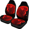 Red Betta Fish Print Car Seat Covers