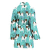 Papillon Dog Pattern Print Women's Bath Robe