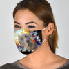 Cute Weimaraner Dog Print Face Mask