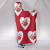 Saint Bernard Dog Red Print Hooded Blanket