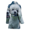 Cute Maltese Dog Print Women's Bath Robe