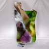 Beagle Dog Watercolor Painting Print Hooded Blanket