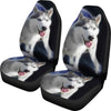 Siberian Husky Walking Print Car Seat Covers