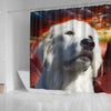 Great Pyrenees Print Shower Curtains