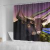 Ankole Watusi Cattle (Cow) Print Shower Curtains