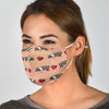 Hampshire Pig Patterns Print Face Mask