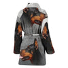 Doberman Pinscher Print Women's Bath Robe