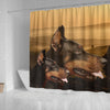 Dobermann Print Shower Curtains