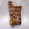 Bordeaux Mastiff Print Hooded Blanket