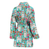 Cute Shih Tzu Dog Floral Print Women's Bath Robe