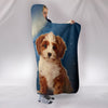 Cute Cavapoo Puppy Print Hooded Blanket