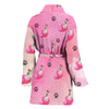 Wire Fox Terrier dog Patterns Print Women's Bath Robe