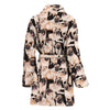 Pug In Lots Print Women's Bath Robe