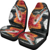 Snake Red Print Car Seat Covers